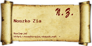 Noszko Zia névjegykártya